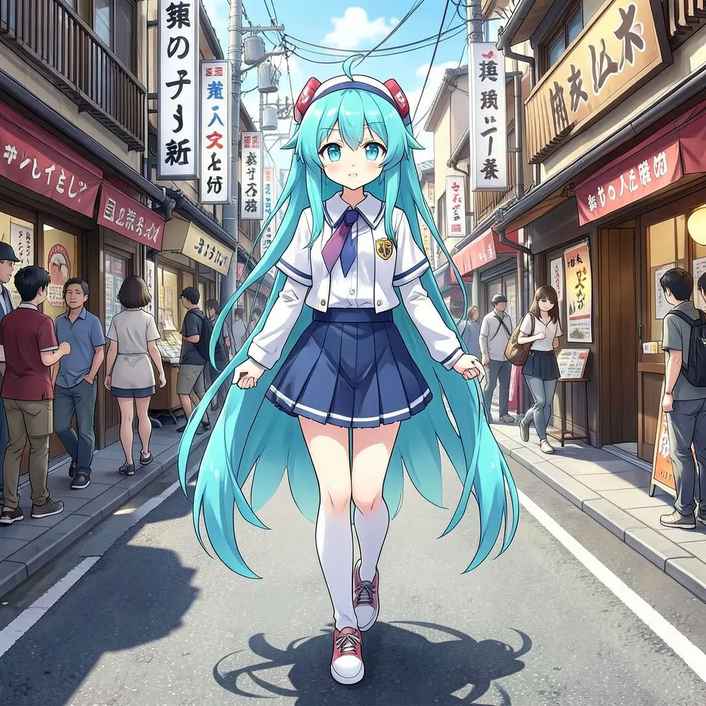 Eine Illustration im Anime-Stil